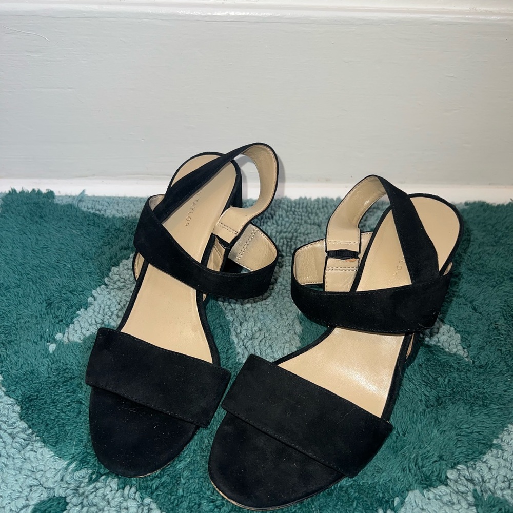 Ann Taylor black strap heels